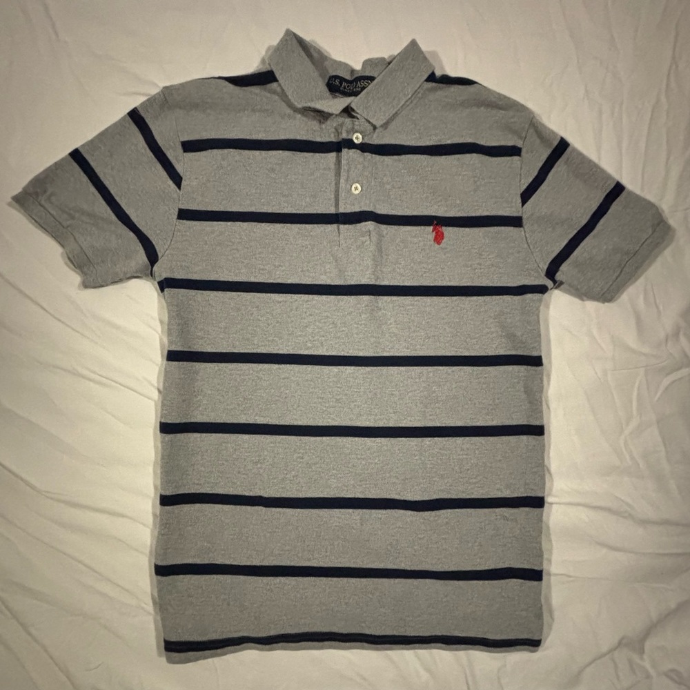 Polo by Ralph Lauren Men's Gray Striped Shirt
